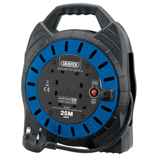 230V Four Socket Cable Reel, 25m - 02119_DCR2513E.jpg