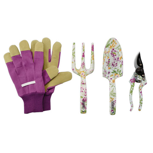 Garden Tool Set with Floral Pattern (4 Piece) - 08993_1.jpg