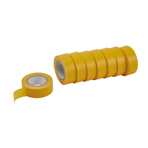 Draper Expert Insulation Tape to BSEN60454/Type2, 10m x 19mm, Yellow (Pack of 8) - 11913_1.jpg