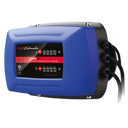 Schumacher® SC348 2 Bank 12V On Board Marine Battery Charger, 15A - 13102_1.jpg
