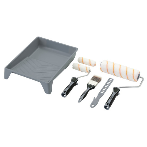 Medium Pile Polyester Paint Roller and Brush Set with Soft Grip (8 Piece) - 20787_1.jpg