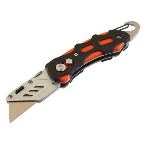 Folding Trimming Knife with Belt Clip, Green/Orange - 24424_1.jpg