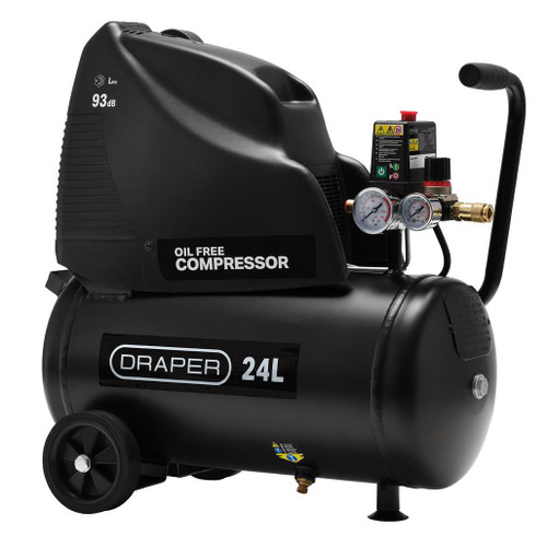 24L Direct Drive Oil-Free Air Compressor, 1.1kW/1.5hp - 24978_1.jpg