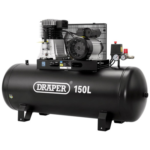 230V 150L Stationary Belt-Driven Air Compressor, 2.2kW/3HP - 55304_1.jpg