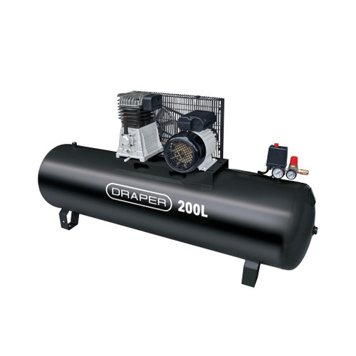 230V 200L Stationary Belt-Driven Air Compressor, 2.2kW/3HP - 55313_1.jpg
