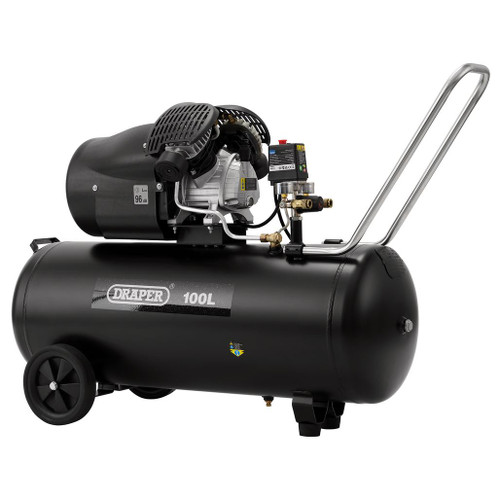 100L Direct Drive V-Twin Air Compressor, 2.2kW/3hp - 65396_1.jpg